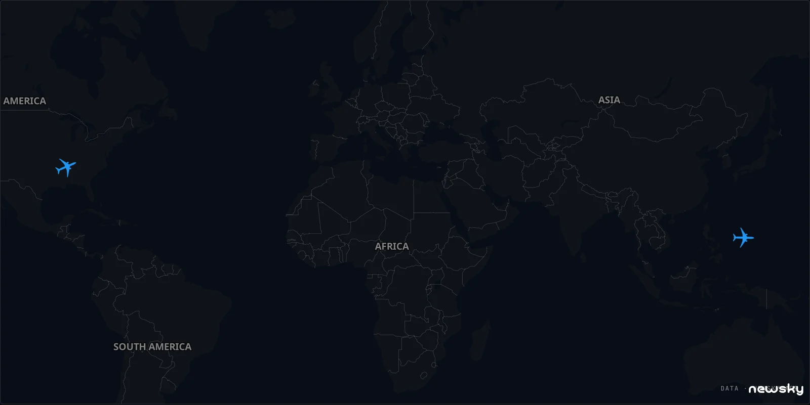 TopSky live map showing every TopSky flight currently airborne